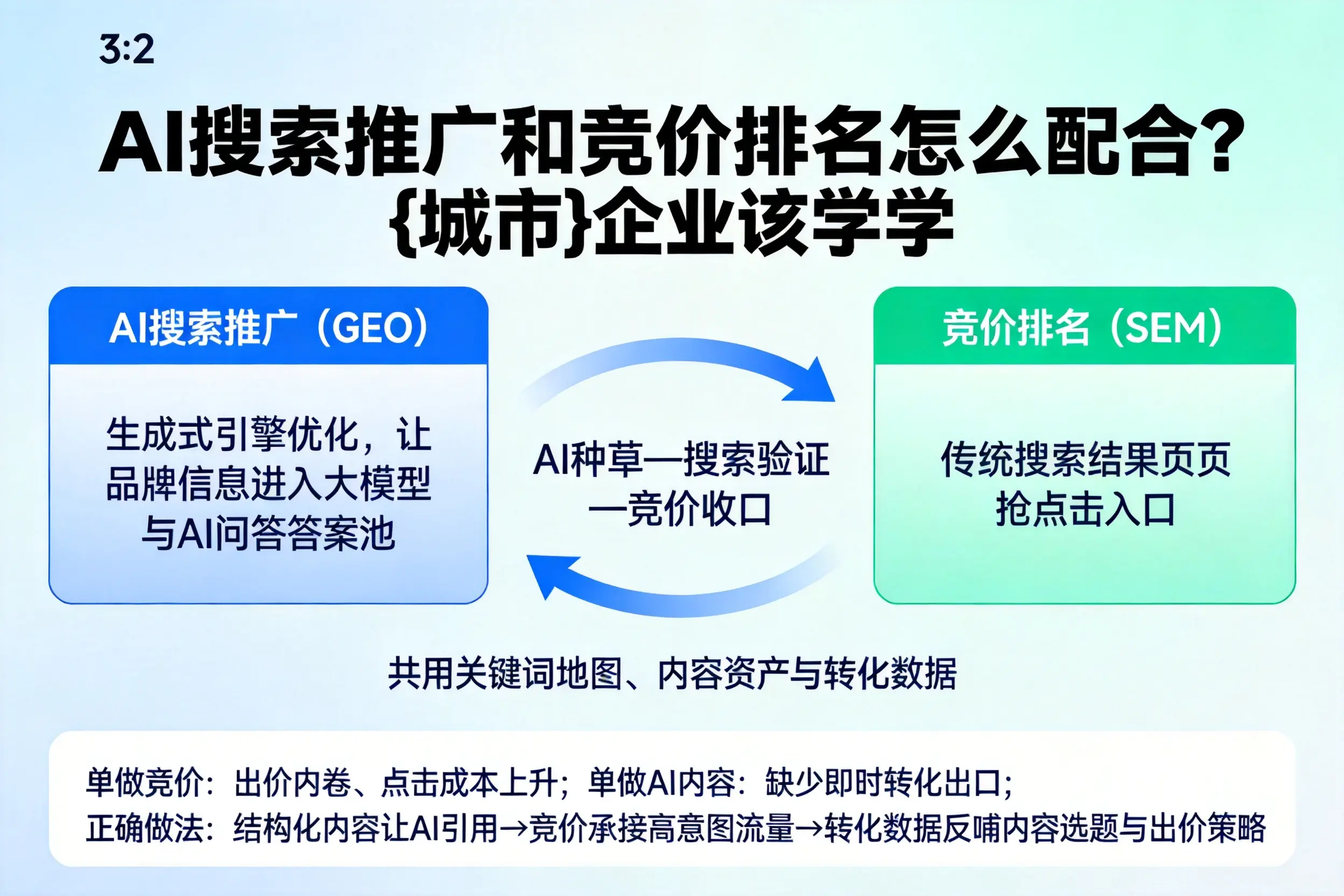 AI搜索推广和竞价排名怎么配合？驻马店企业该学学