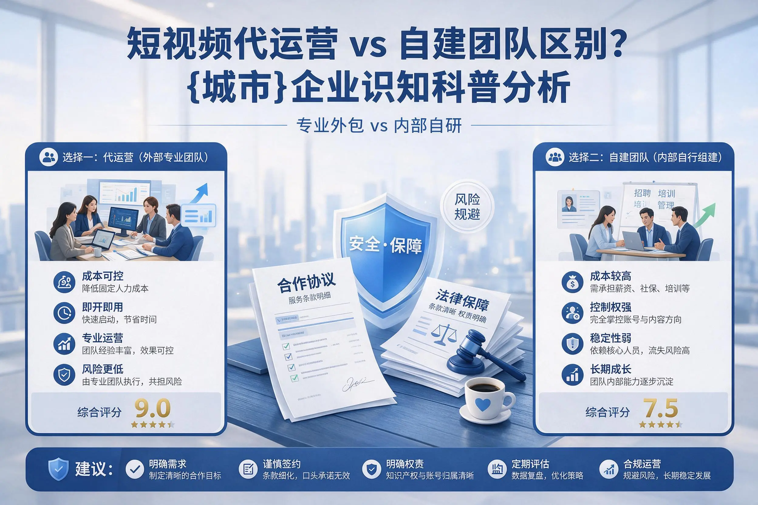 短视频代运营与自建团队区别?驻马店企业认知科普分析