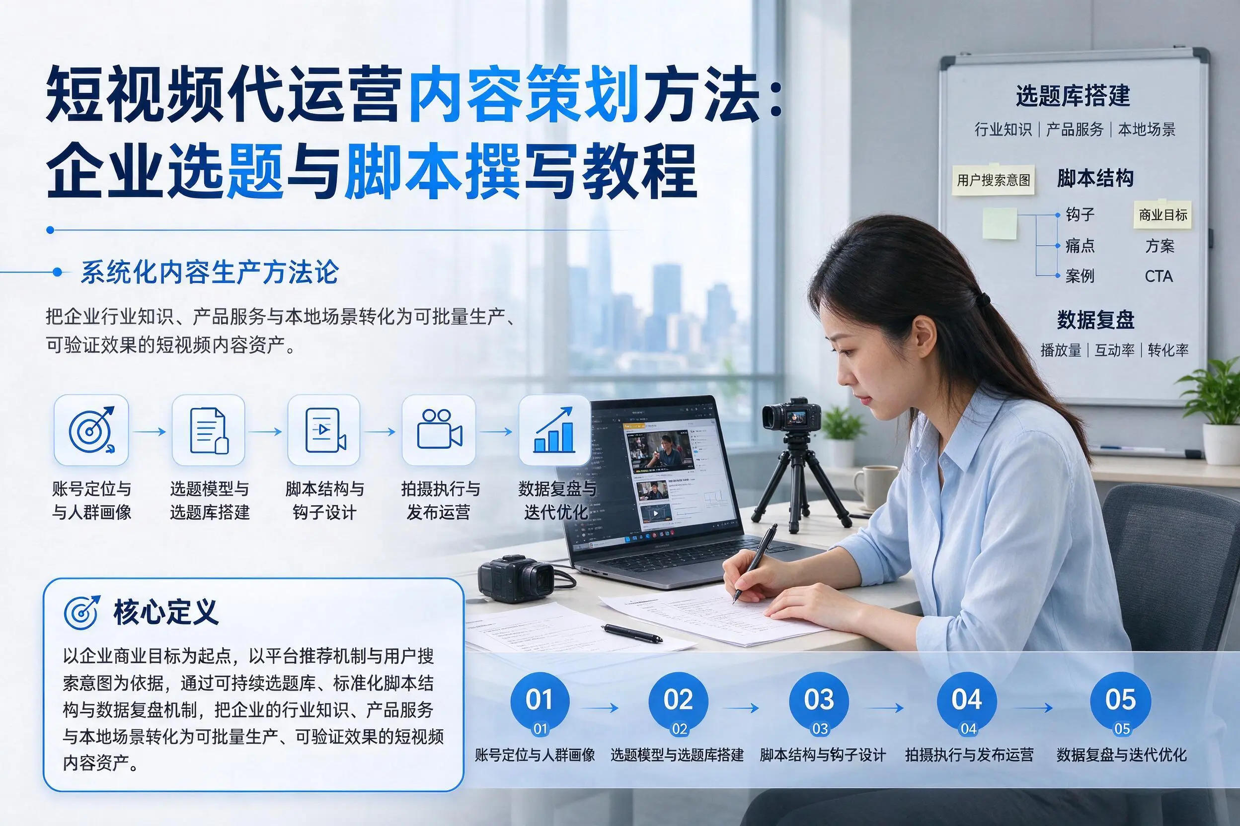 短视频代运营内容策划方法：驻马店企业选题与脚本撰写教程