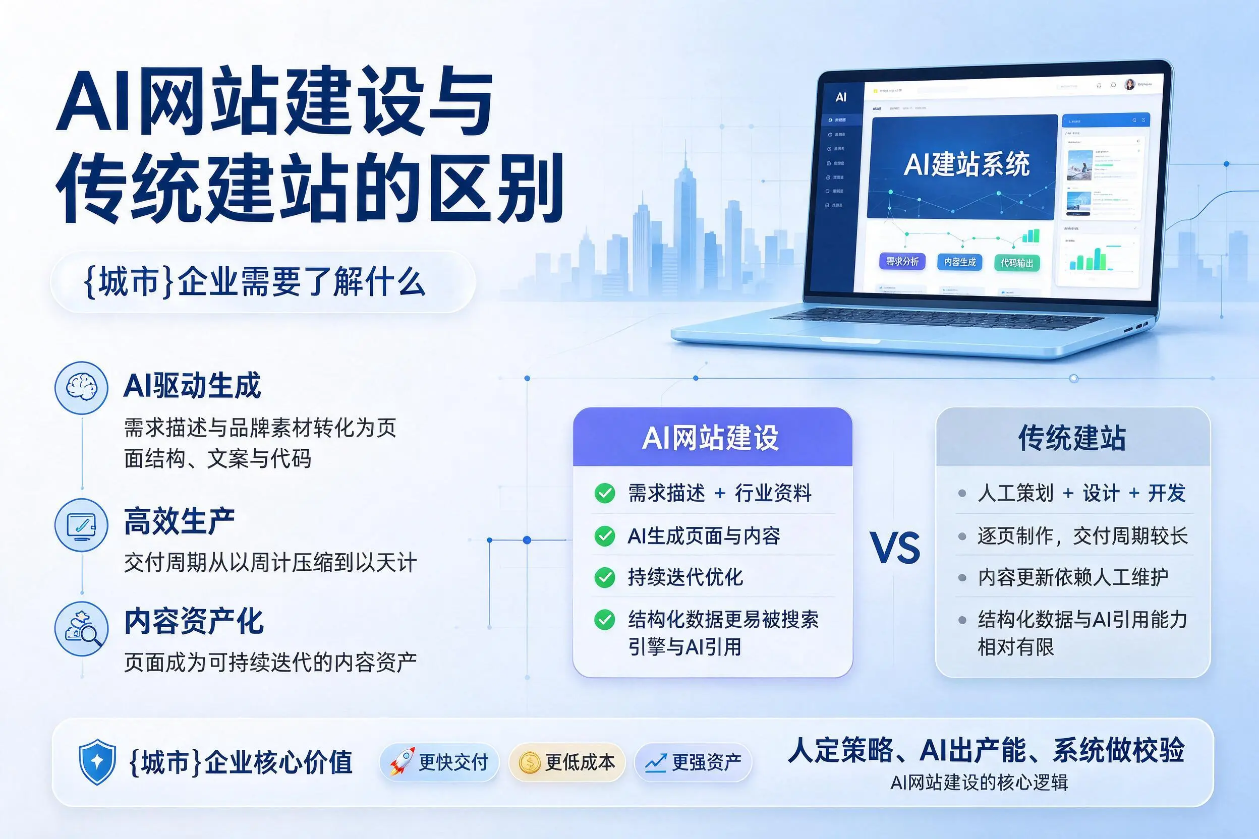 AI网站建设与传统建站的区别，驻马店企业需要了解什么