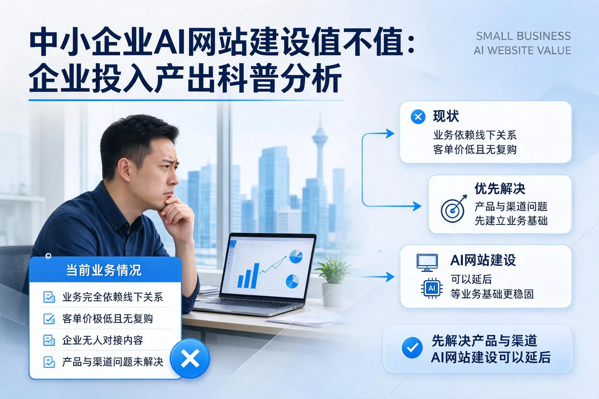 中小企业AI网站建设值不值：驻马店企业投入产出科普分析