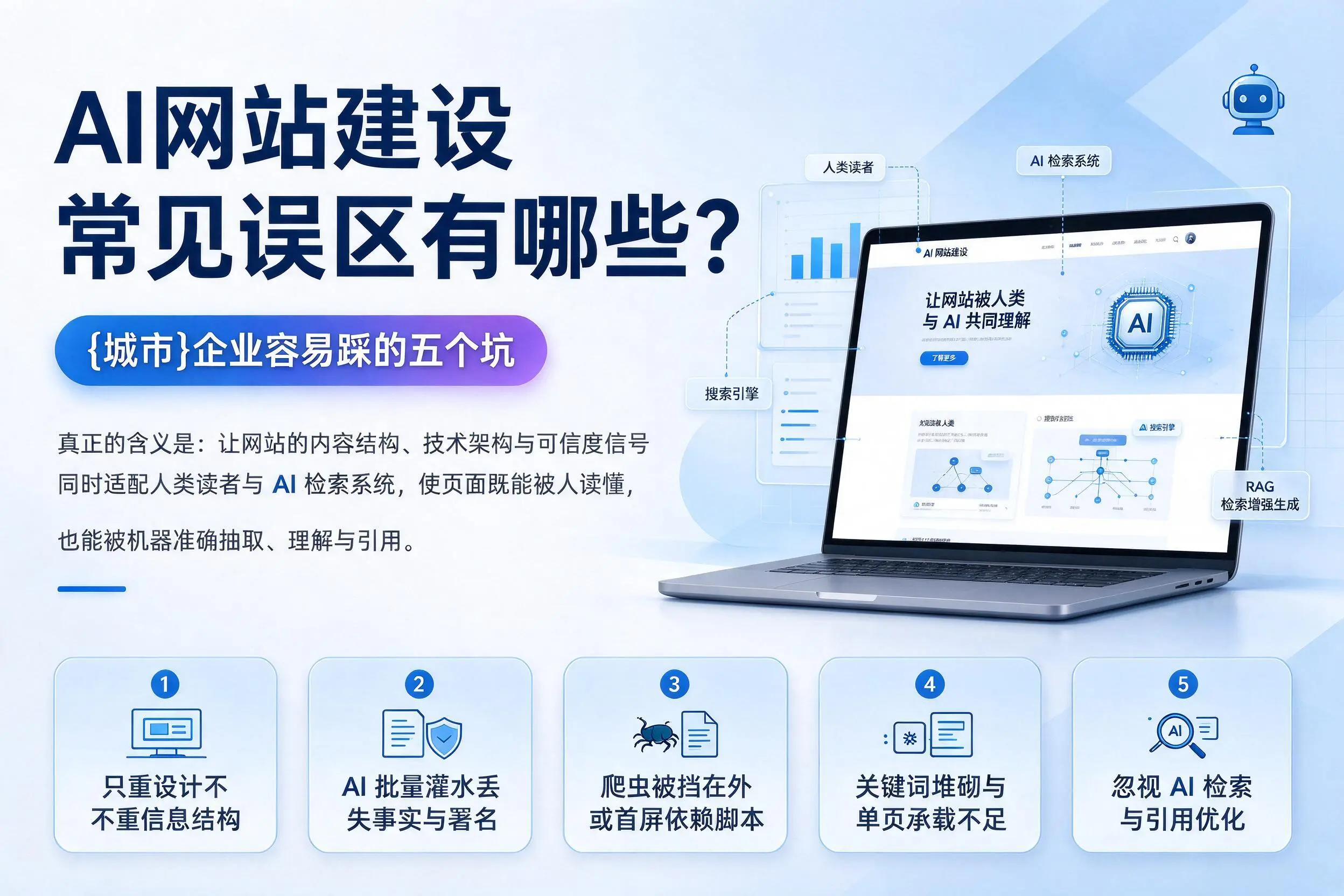 AI网站建设常见误区有哪些?驻马店企业容易踩的五个坑
