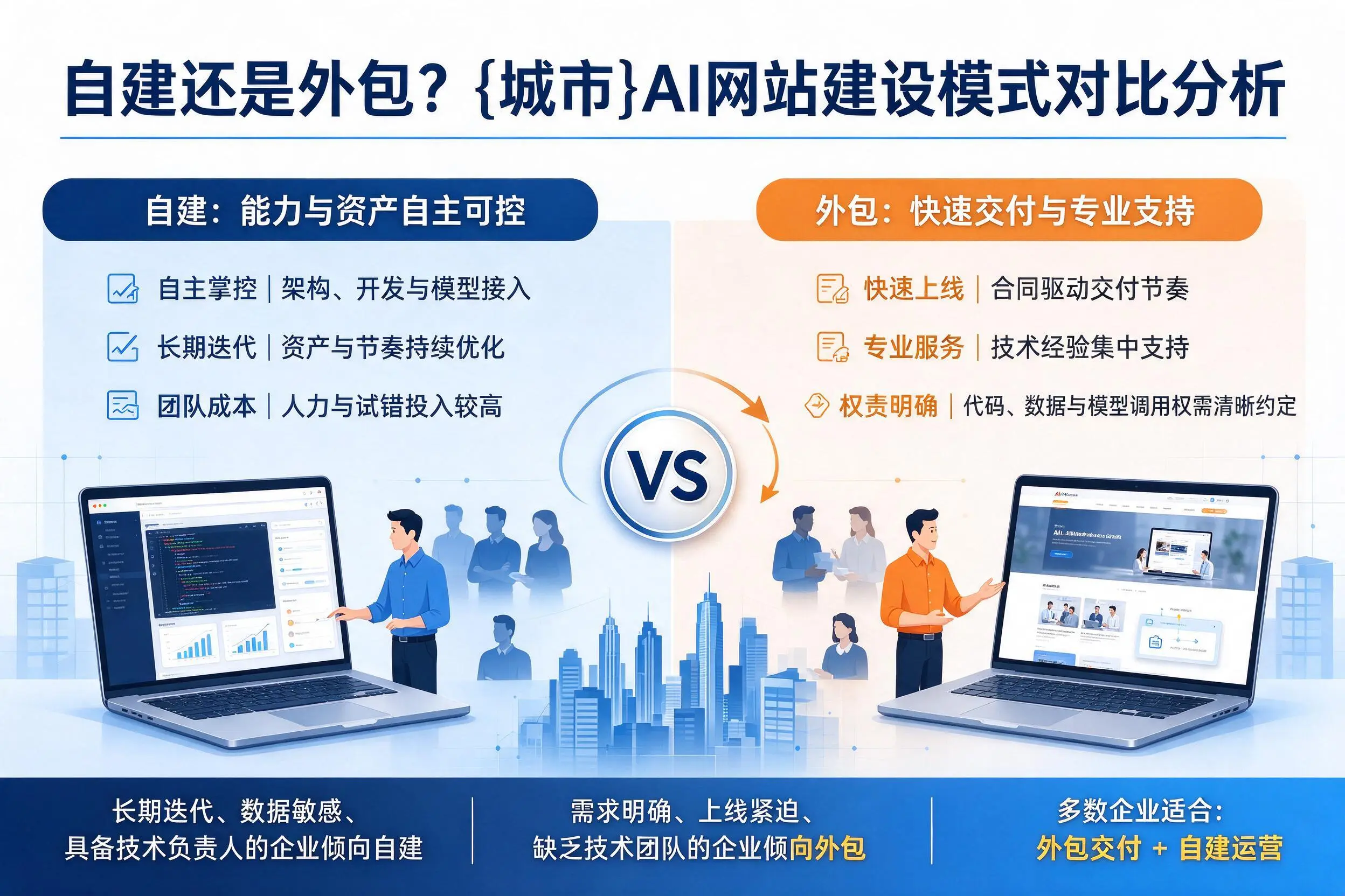 自建还是外包?驻马店AI网站建设模式对比分析