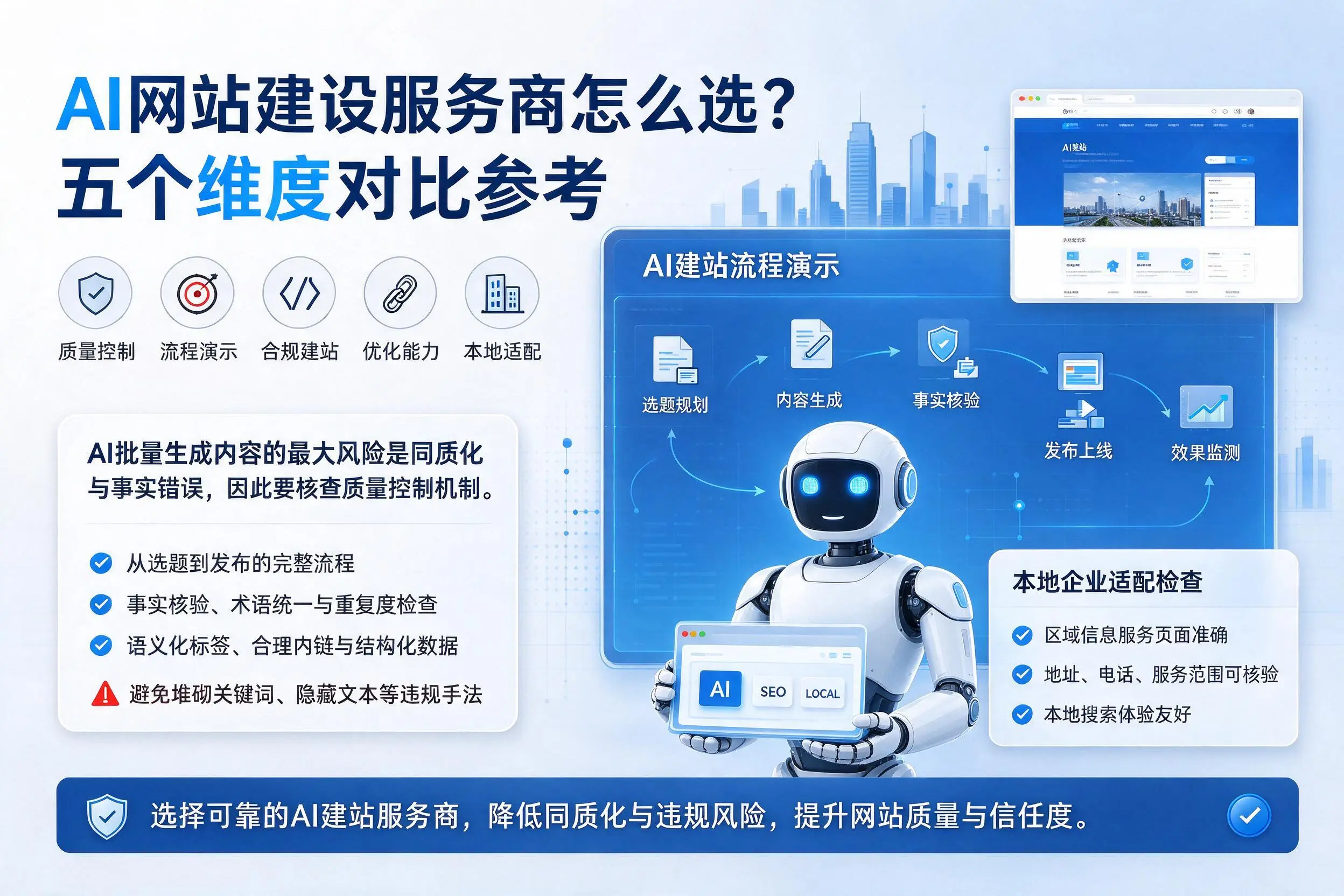 驻马店AI网站建设服务商怎么选?五个维度对比参考