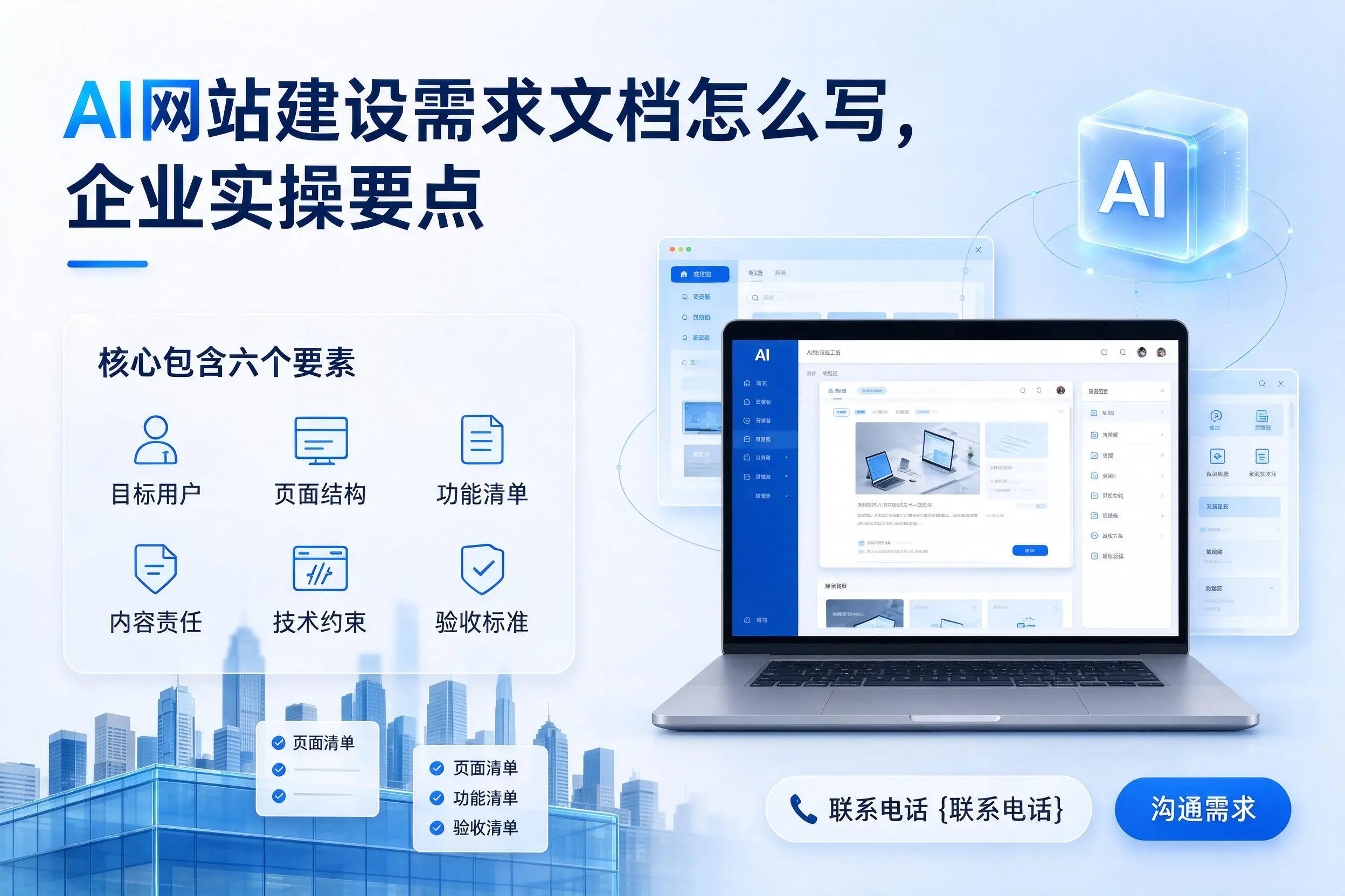 AI网站建设需求文档怎么写,驻马店企业实操要点