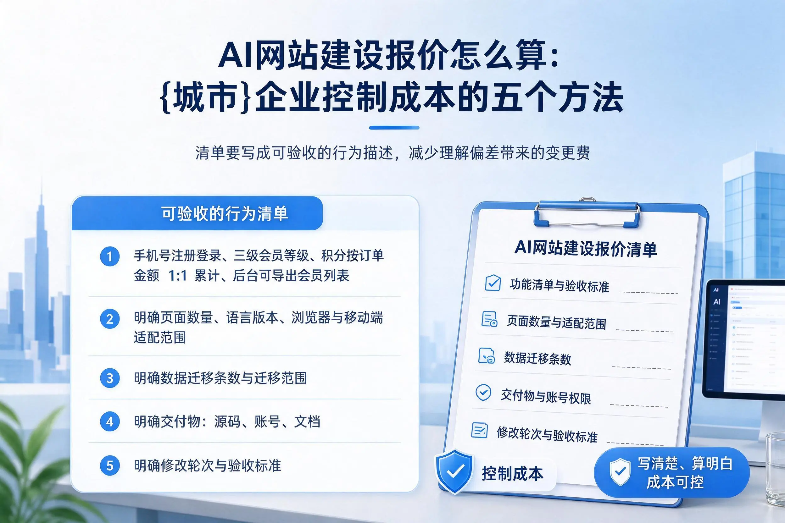 AI网站建设报价怎么算:驻马店企业控制成本的五个方法